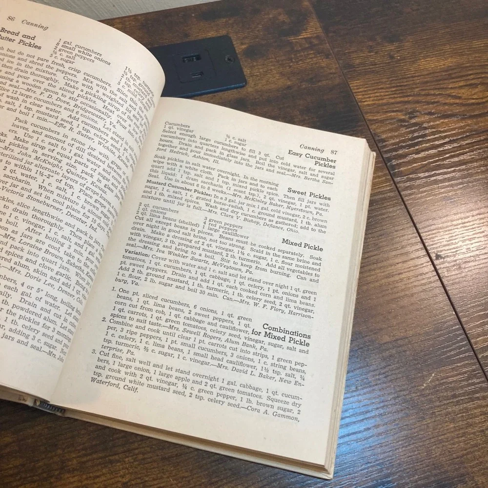 Inglenook Cookbook Harper & Brothers Brethren Recipes Hardcover Vtg 1940s